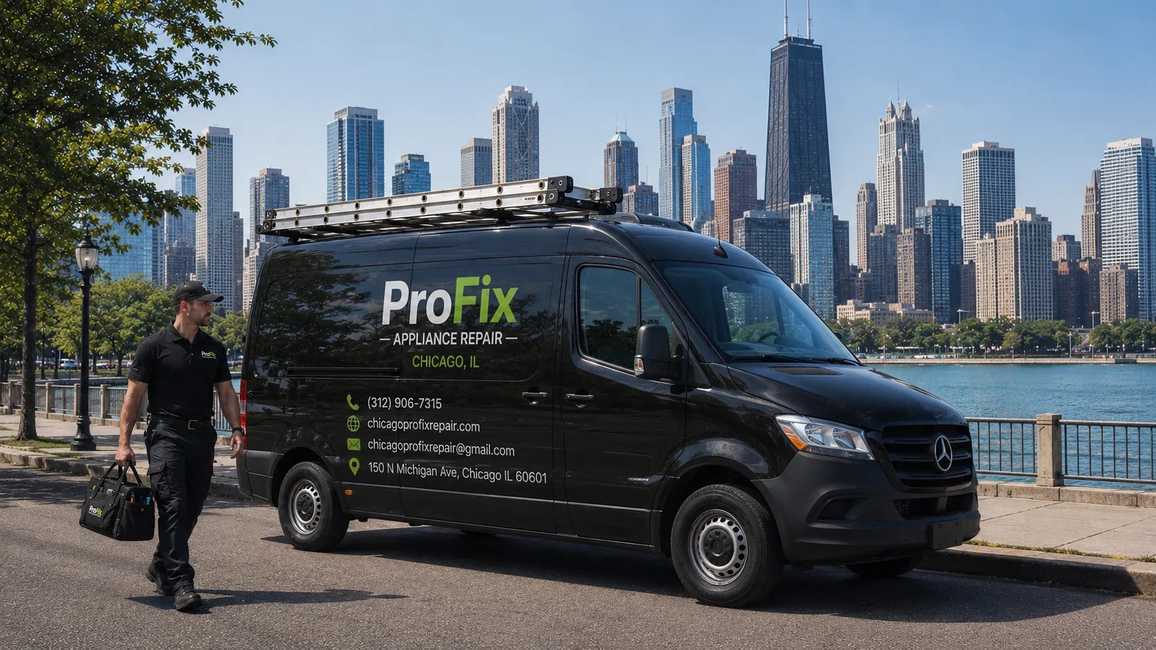 ProFix Appliance Repair Chicago technician repairing a home appliance